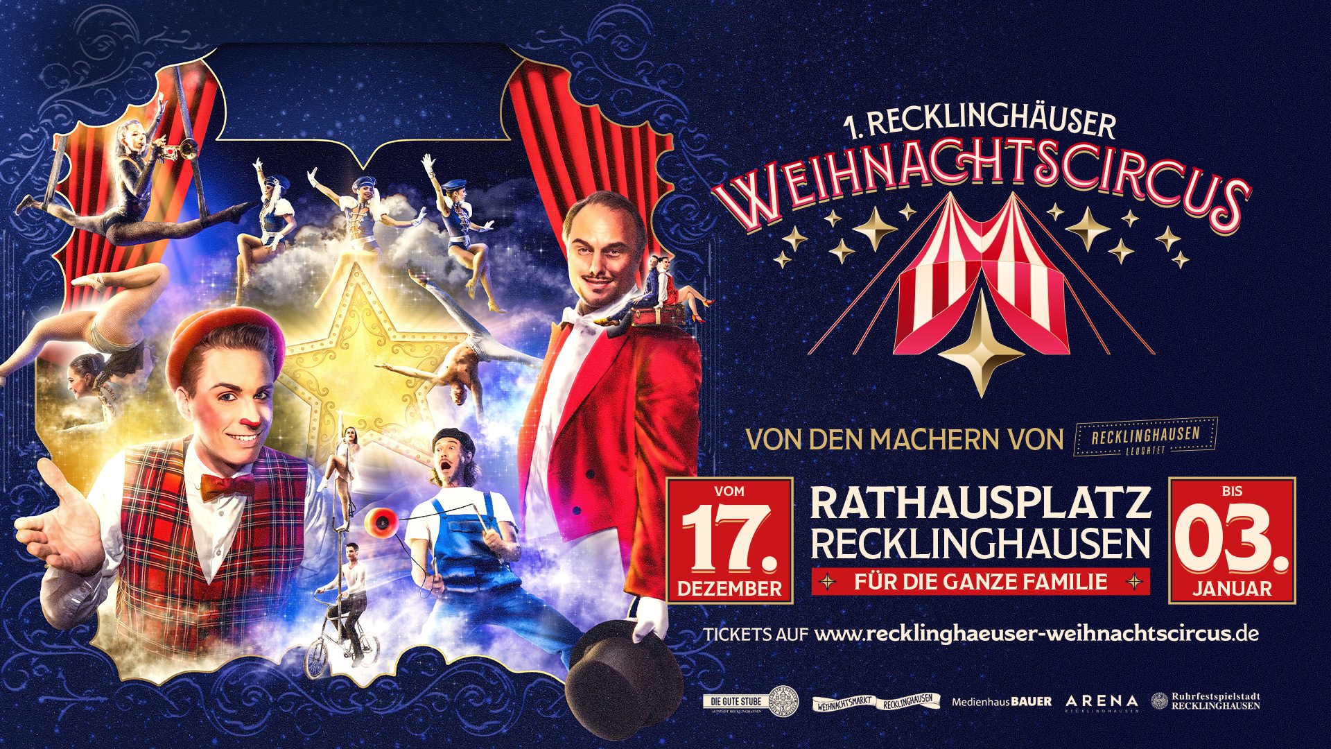 Recklinghäuser Weihnachtscircus auf dem Rathausplatz Recklinghausen